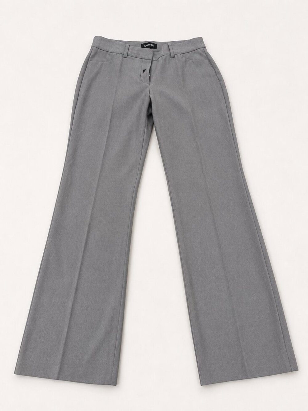 Express Editor Barely Boot Gray Stretch Dress Pants Low Rise Women's 6R
